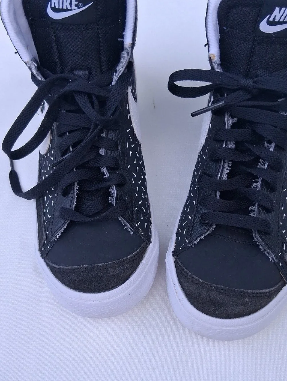 Nike Black and White High-Top Sneakers